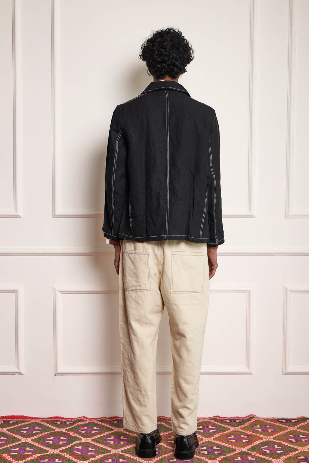 Sequin Embroidered Linen Jacket