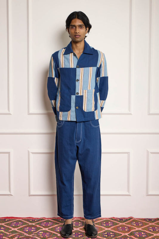 Indigo Patchwork Jacket