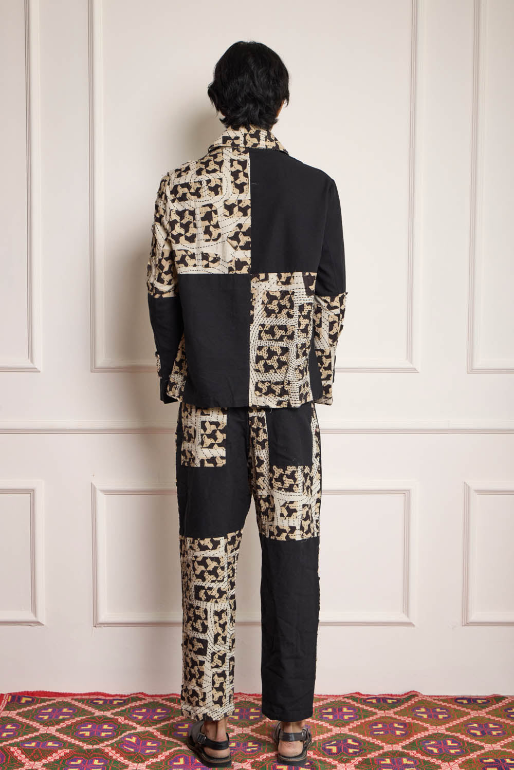 Patchwork High Waist Pants