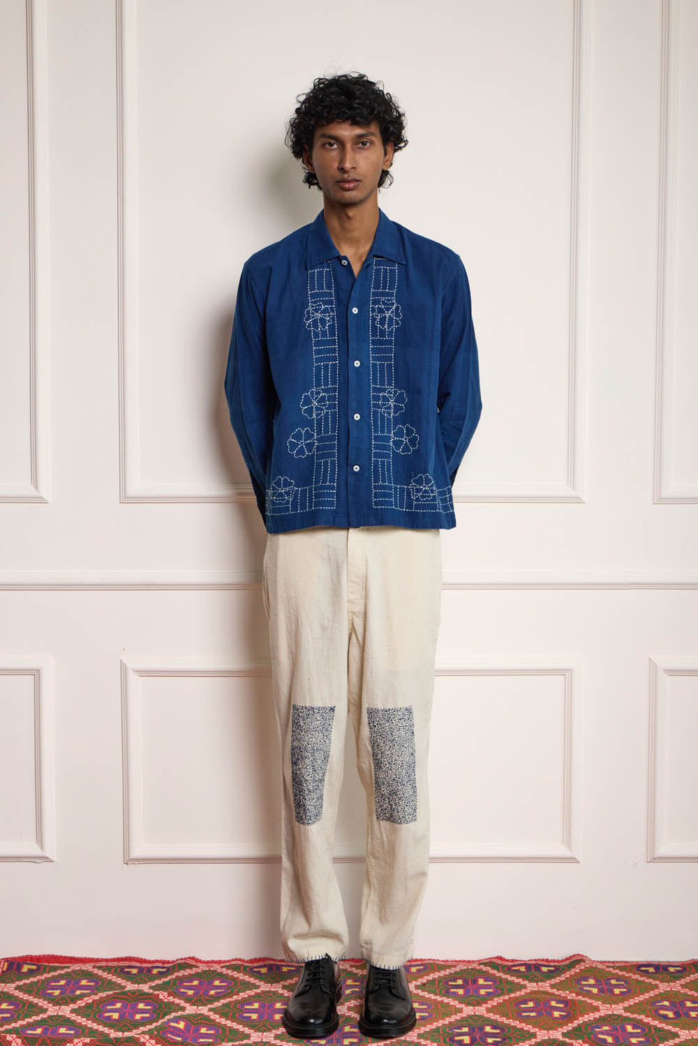Indigo Kantha Shirt