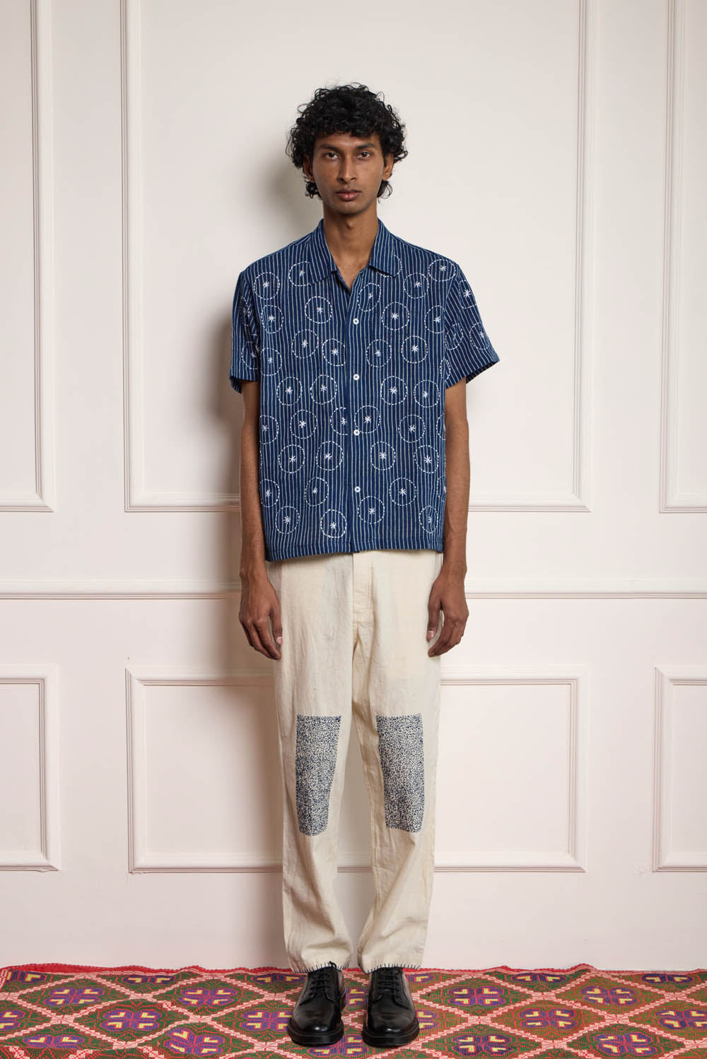 Circle Kantha Embroidered Shirt