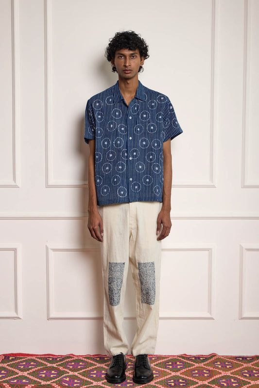 Circle Kantha Embroidered Shirt