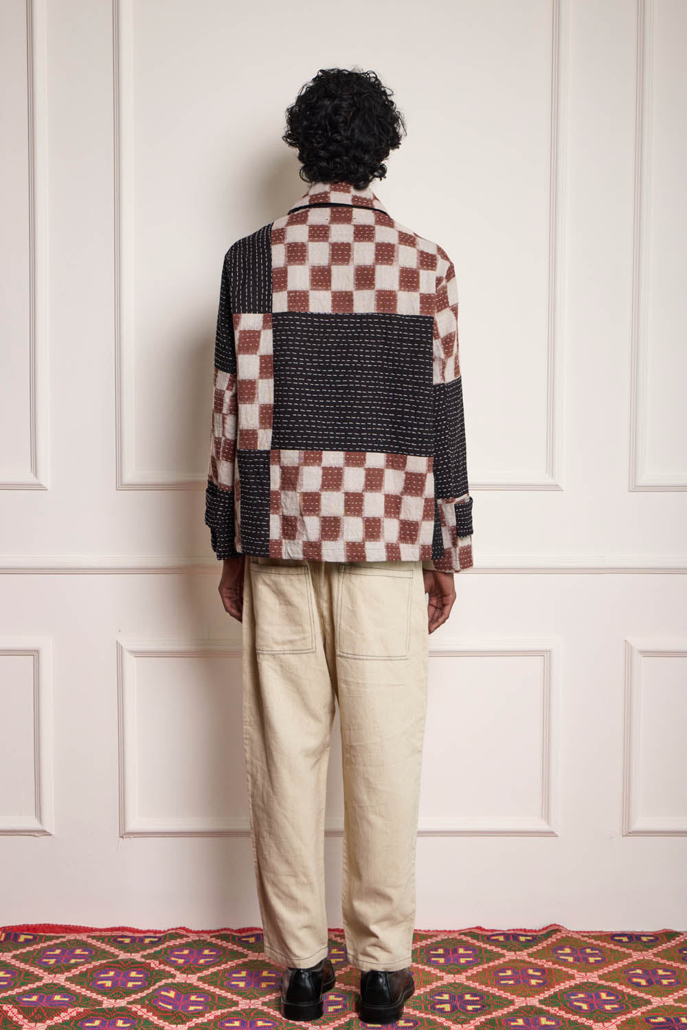 Ikat Kantha Quilted Jacket