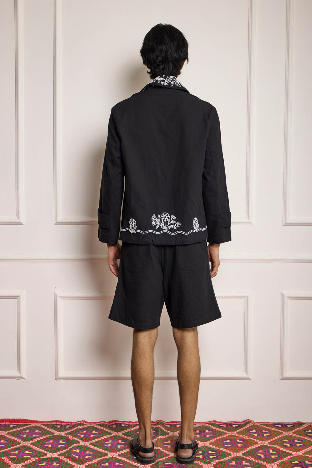 Bead Embroidered Blouson Jacket