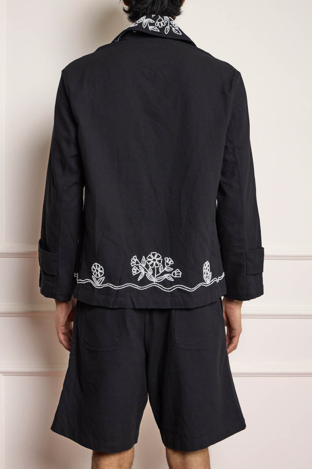 Bead Embroidered Blouson Jacket