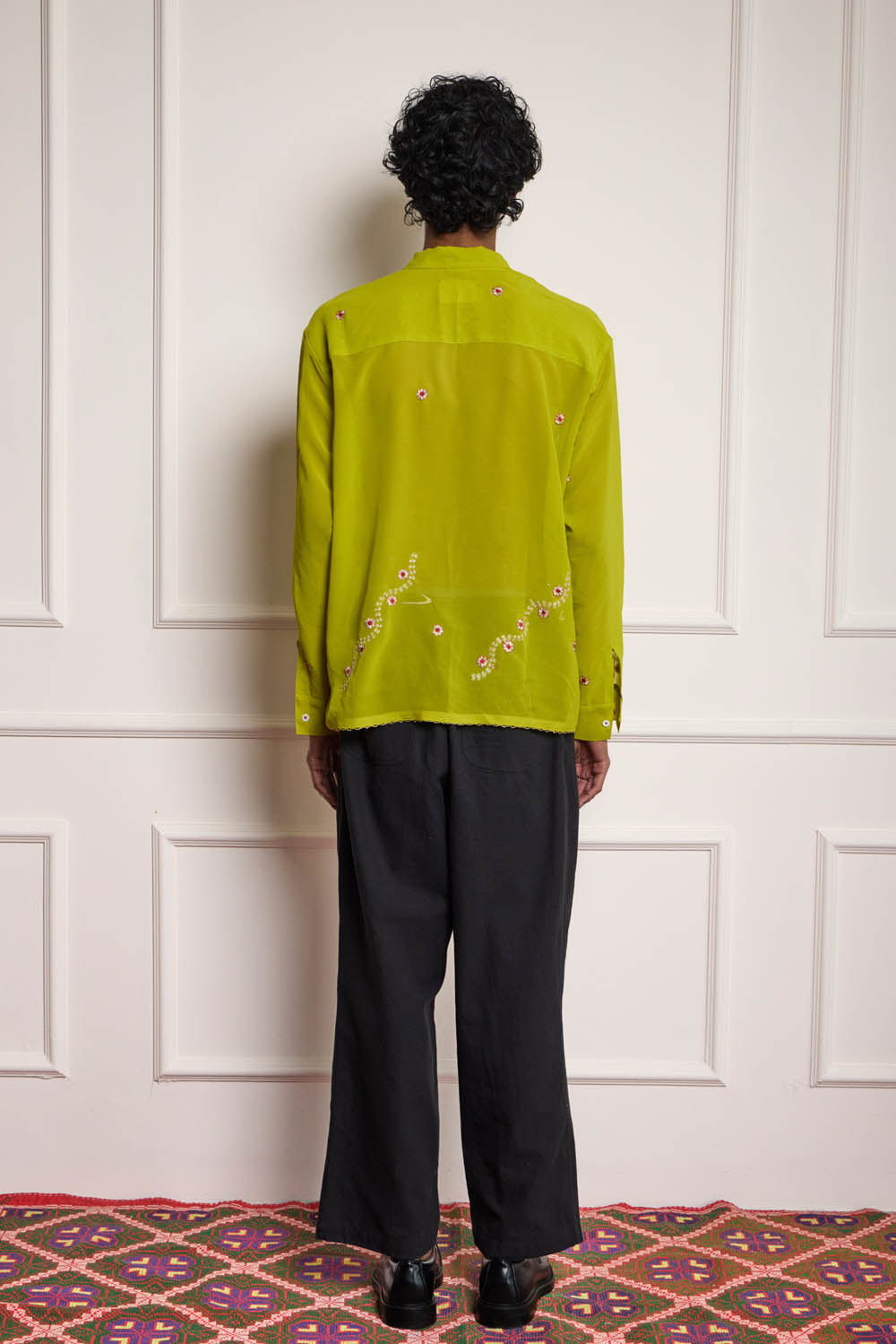 Vintage Silk Shirt - Green