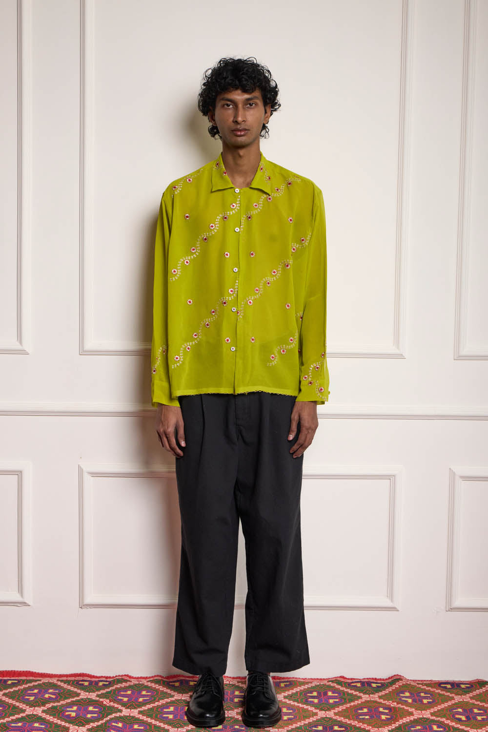 Vintage Silk Shirt - Green