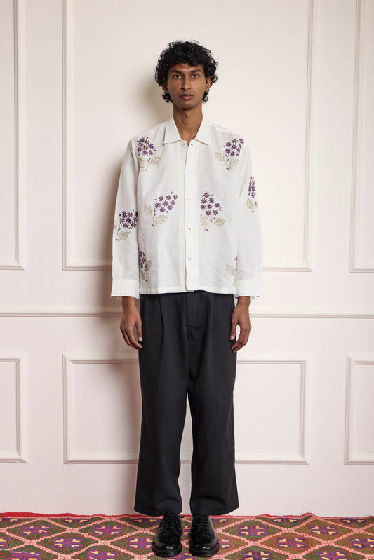 Grapes Embroidered Shirt