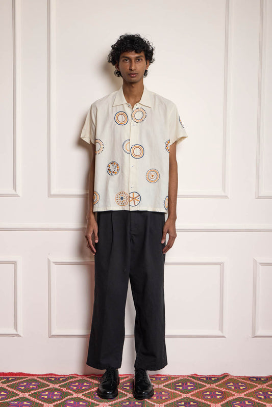 Khadi Embroidered Shirt