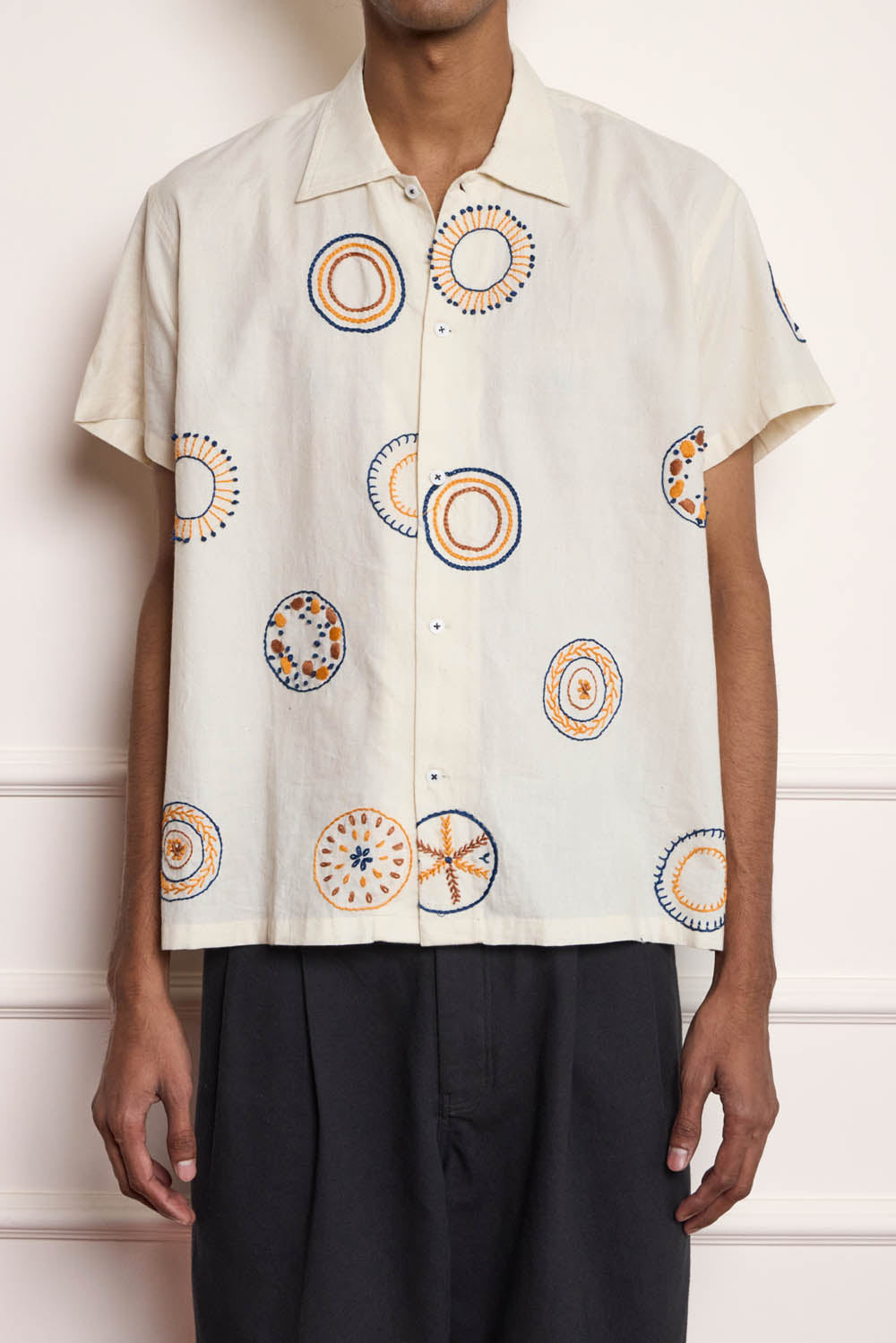 Khadi Embroidered Shirt