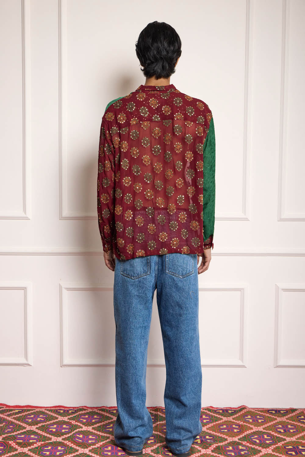 Vintage Silk Embroidered Shirt