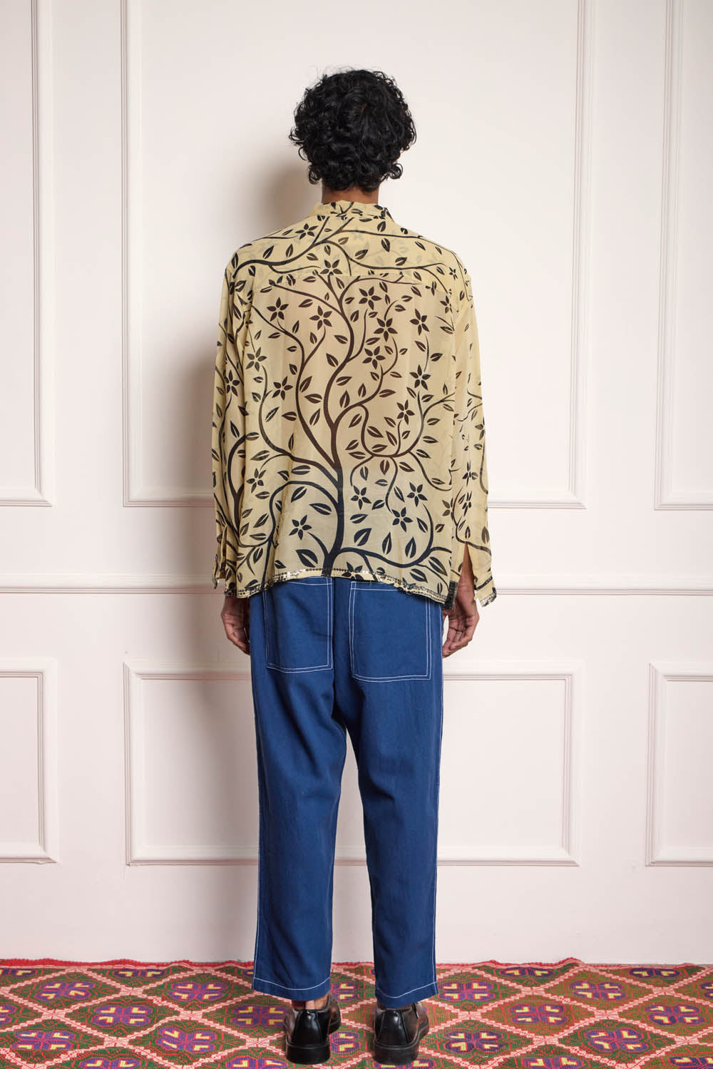 Vintage Silk Embroidered Shirt