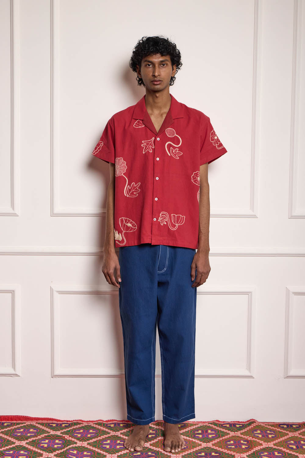 Red Embroidered Shirt