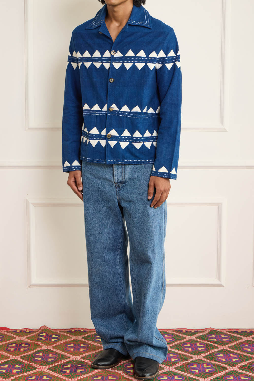 Indigo Applique Jacket