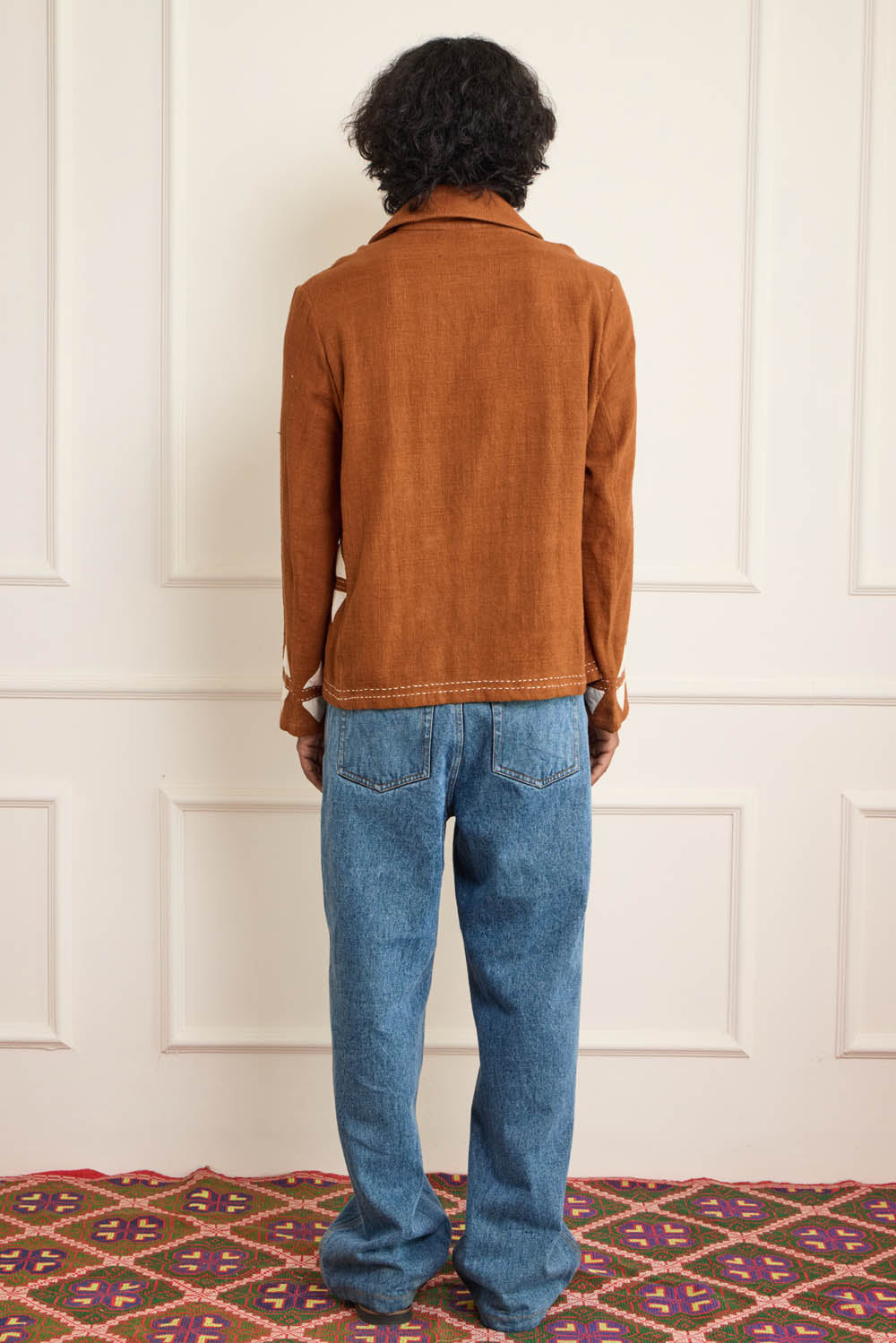 Brown Applique Jacket