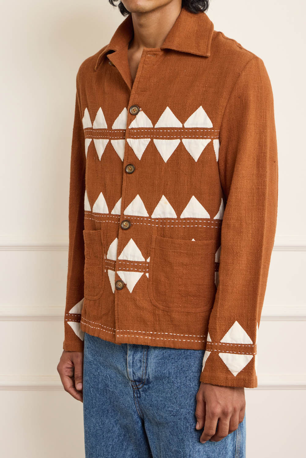 Brown Applique Jacket