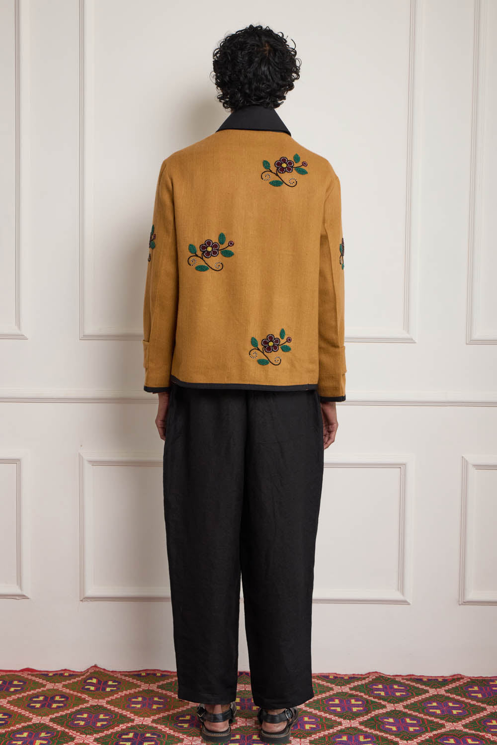 Bead Embroidered Wool Jacket