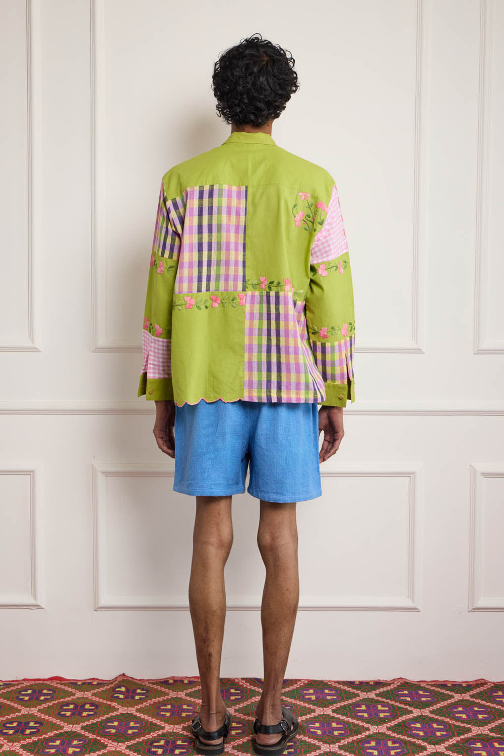 Embroidered Patchwork Shirt