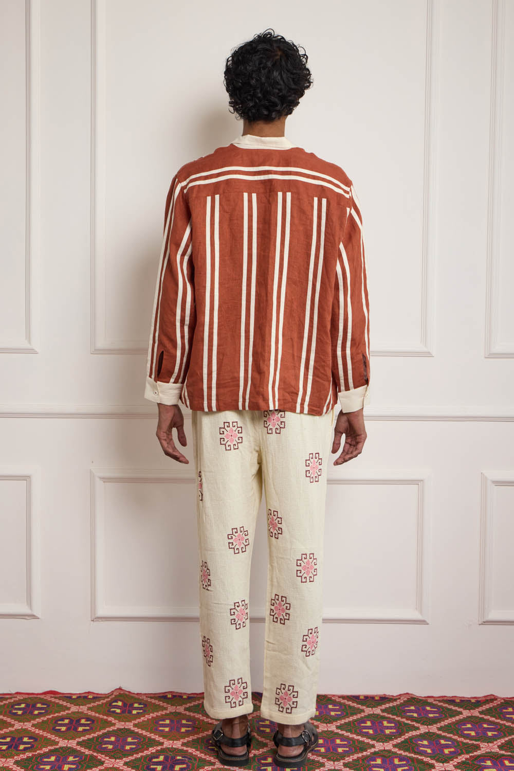 Cross Stitch Embroidered Pants