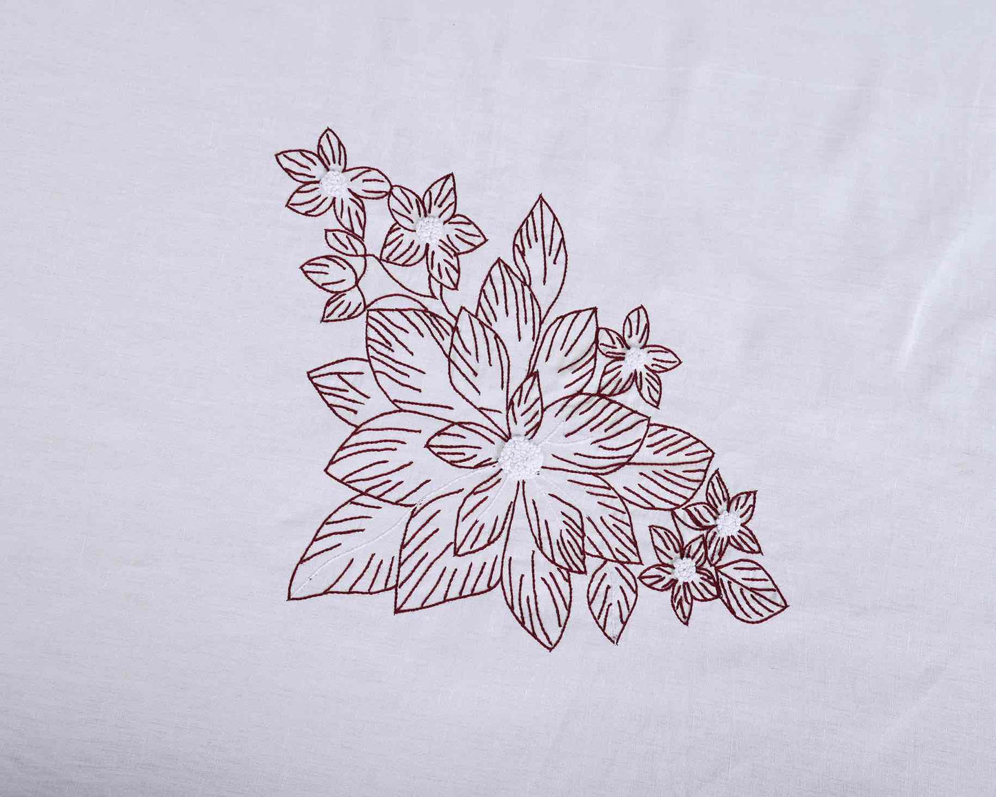 Floral Embroidered Tablecloth