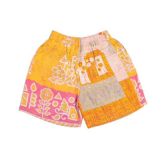 Vintage Kantha Quilted Shorts