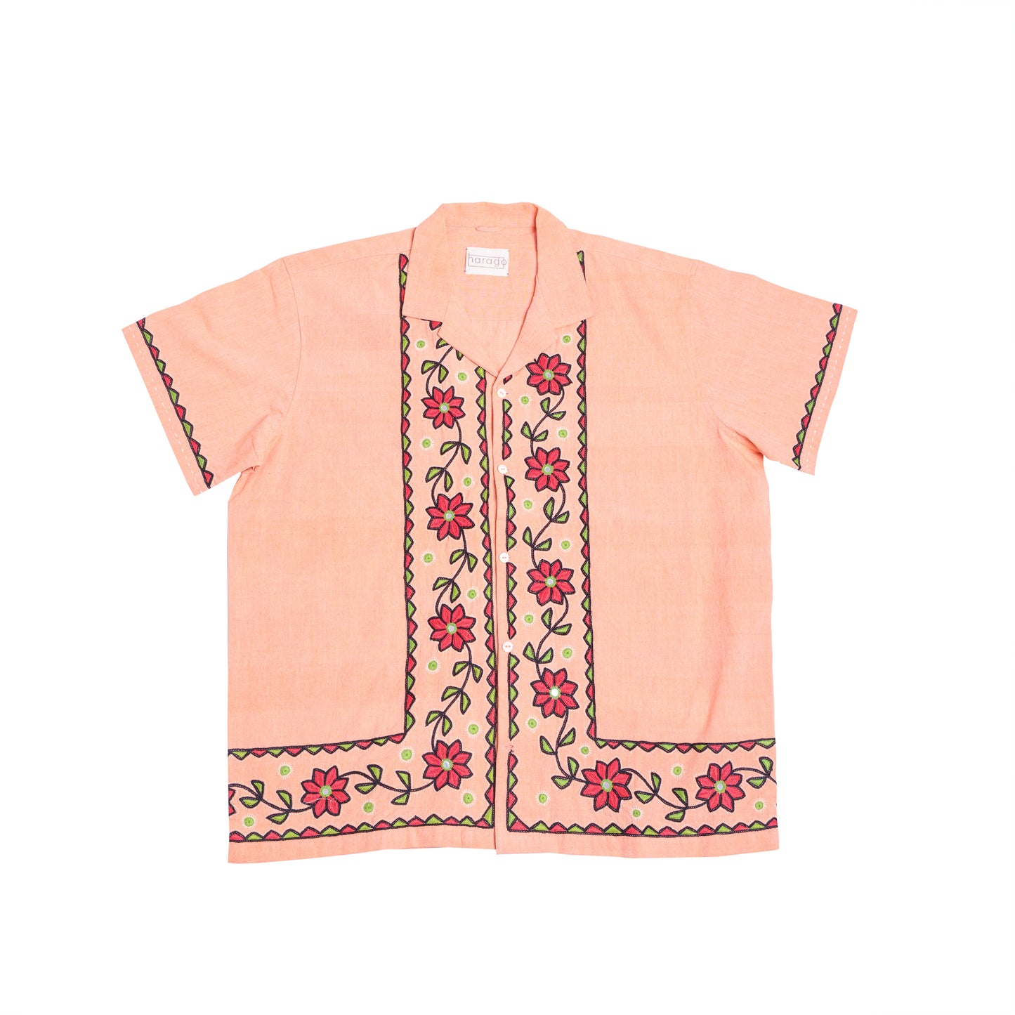 Kutchi Embroidered Shirt- Short Sleeve