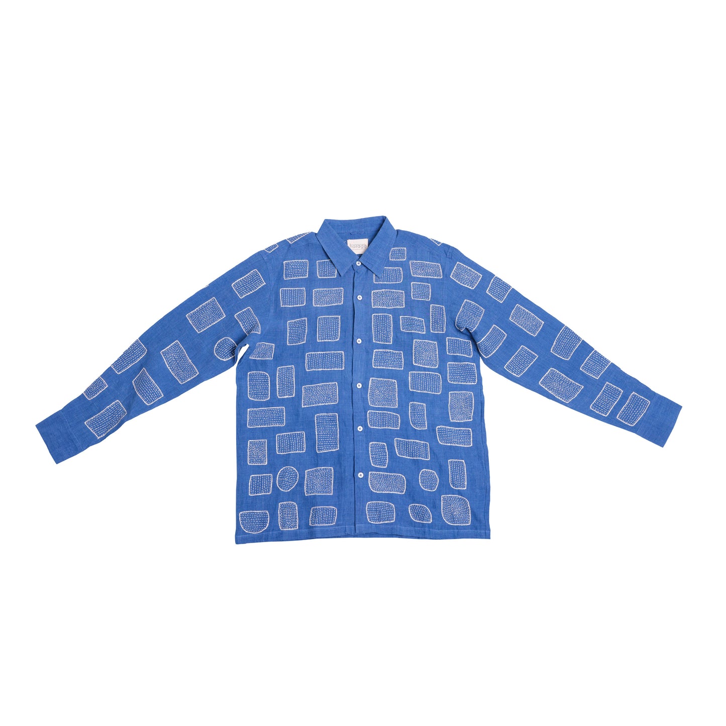 Indigo Kantha Embroidered Shirt