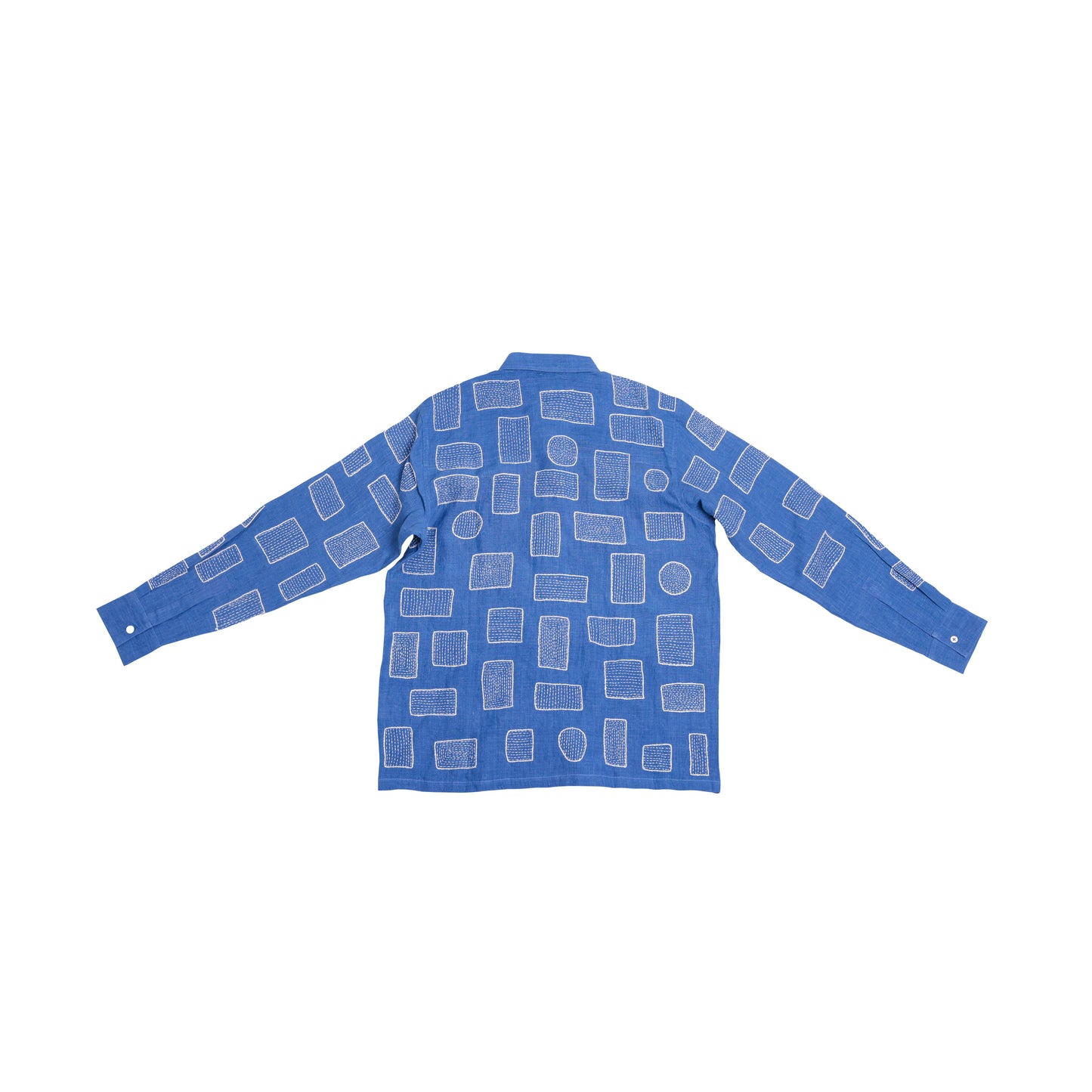 Indigo Kantha Embroidered Shirt