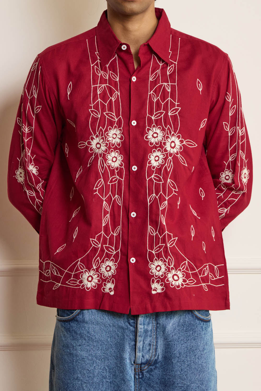 Tea Towel Embroidered Shirt