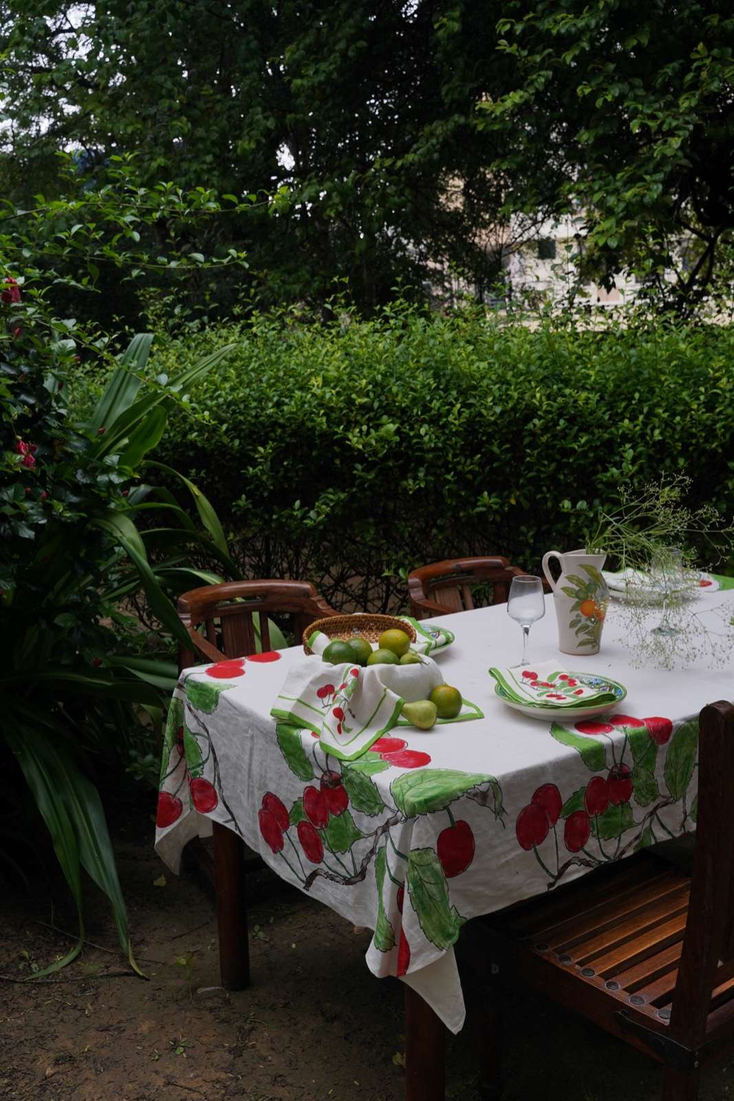 Cherry Printed Tablecloth