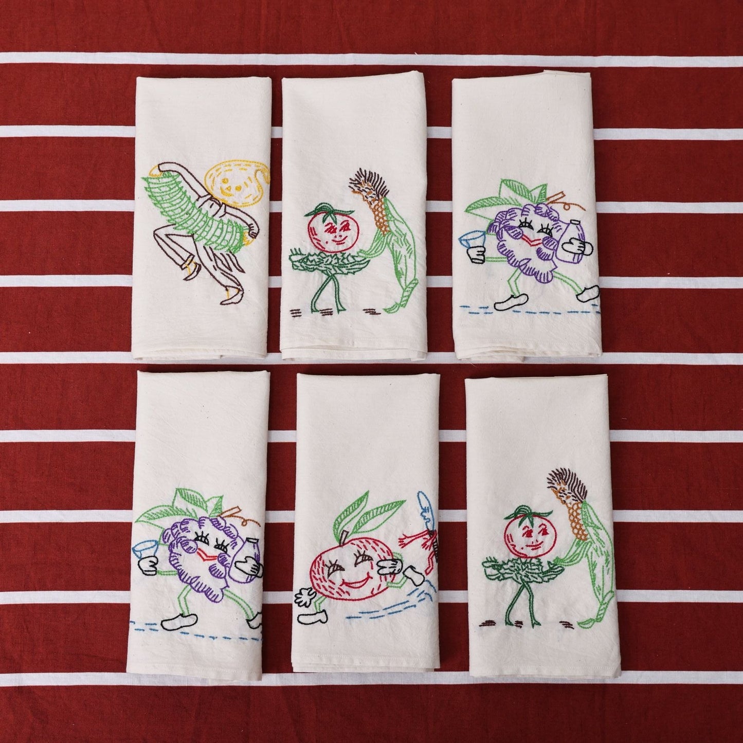 Dancing Veggies Table Napkin