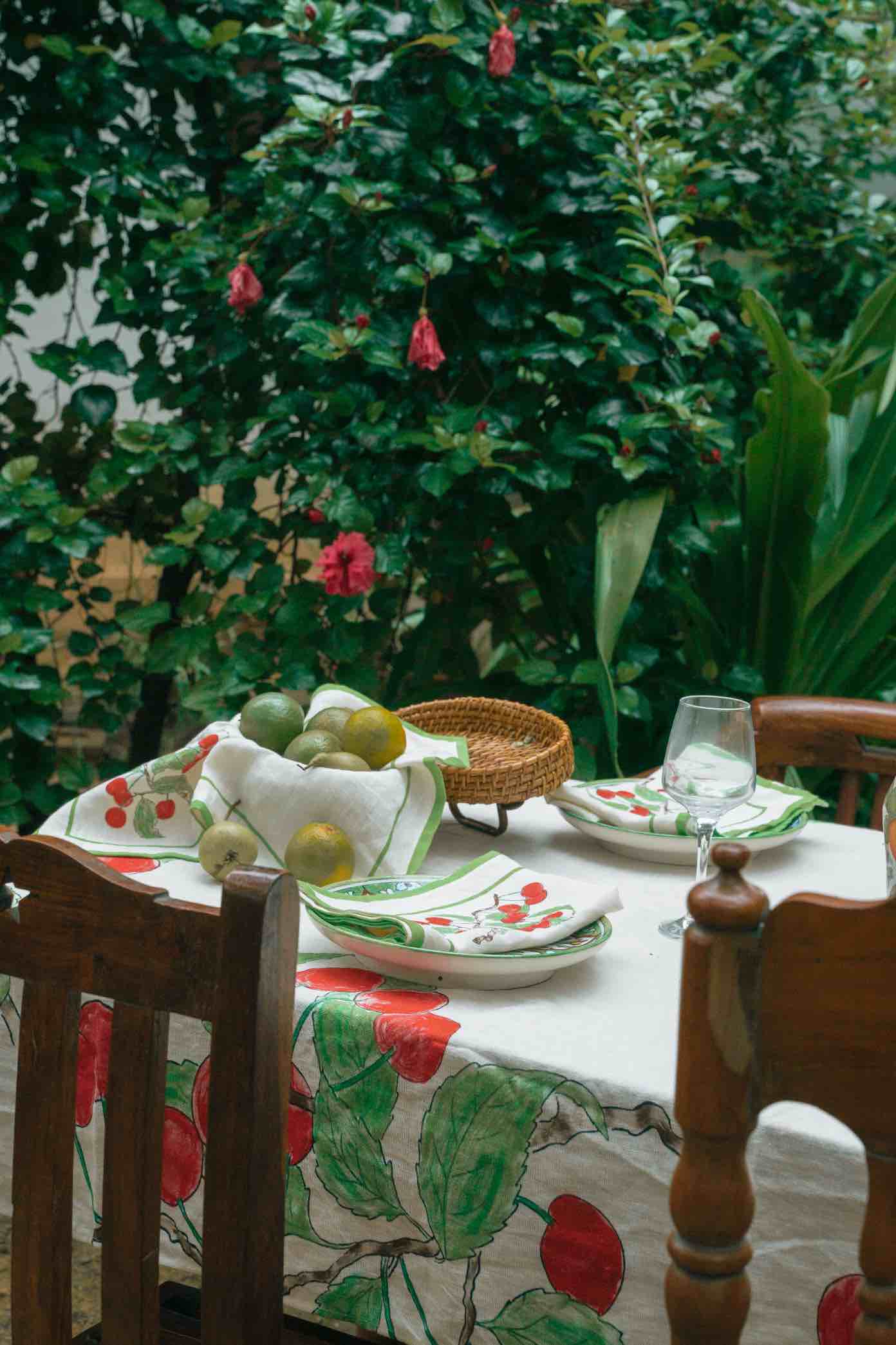 Cherry Printed Tablecloth